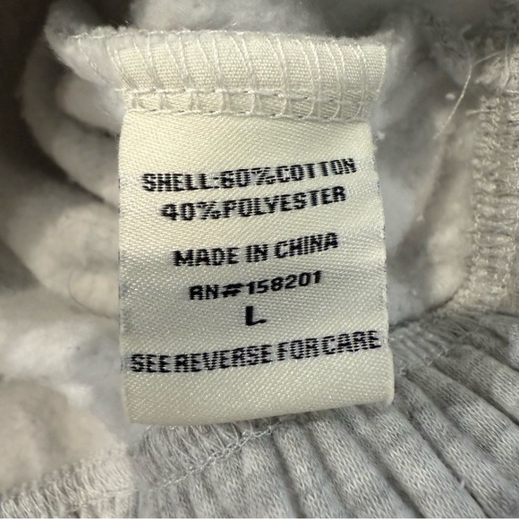 Lazy Sunday Half Zipped Cropped Sweatshirt Women’s Large Heather Gray Athleisure - Picture 8 of 9